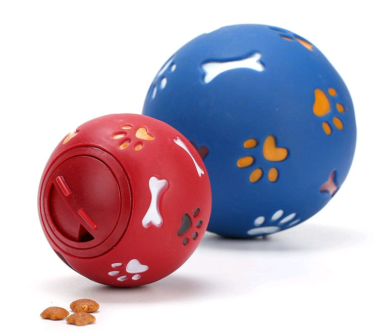 Durable Rubber Puzzle Treat Ball for Dogs – Interactive Leaking Dog Toy