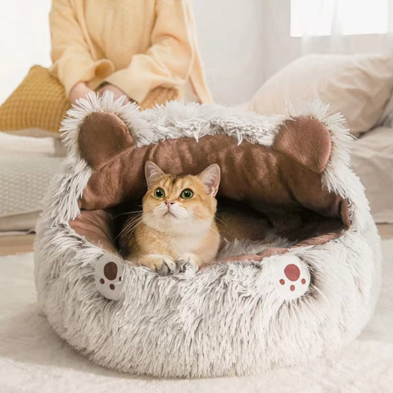 Snuggle Pup & Kitty Plush Bed