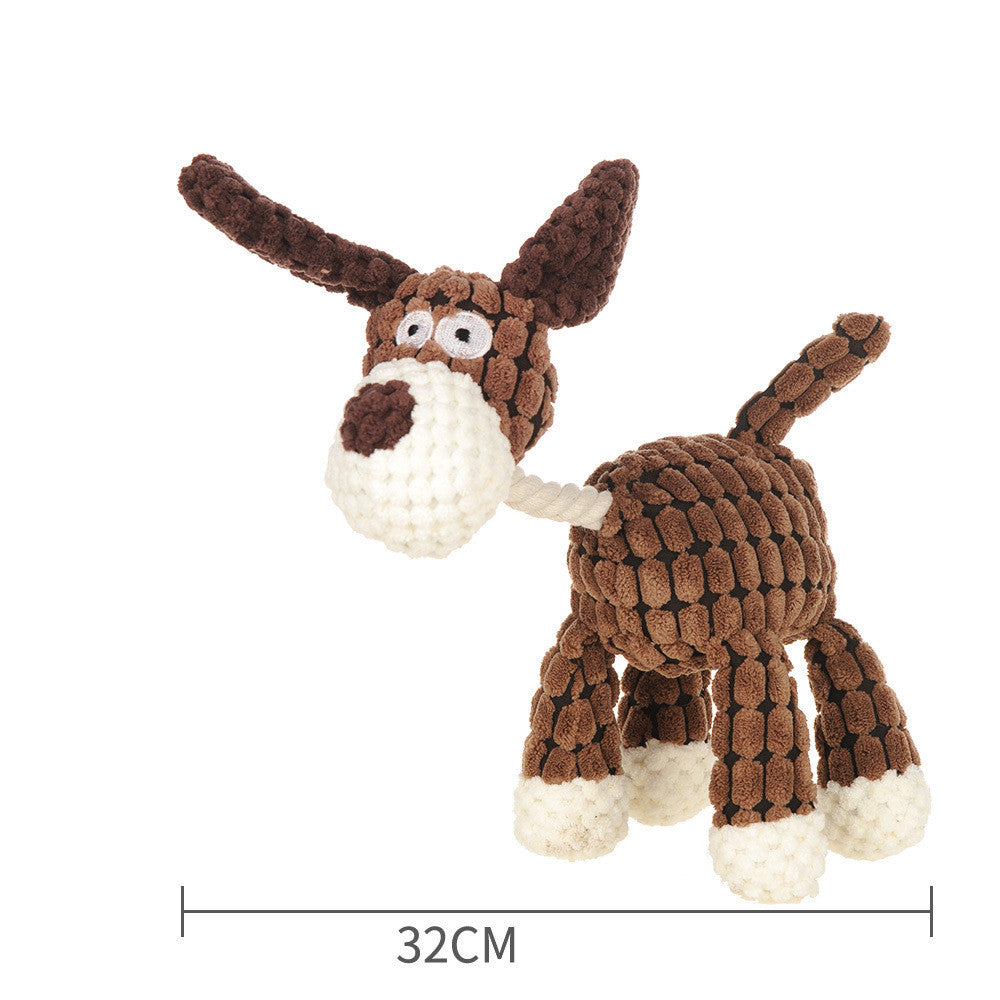 Cozy Plush Animal Chew Toys for Dogs