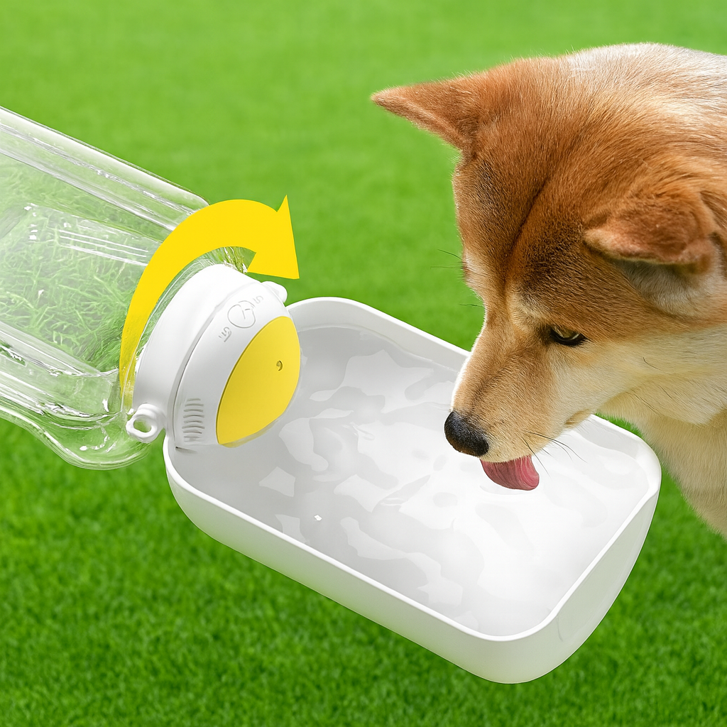 2 In 1 Dog Large Capacity Pets Out Drinking Pot Cat Water Dispenser Portable Water Cup Water And Food Integrated Bowl Pet Products