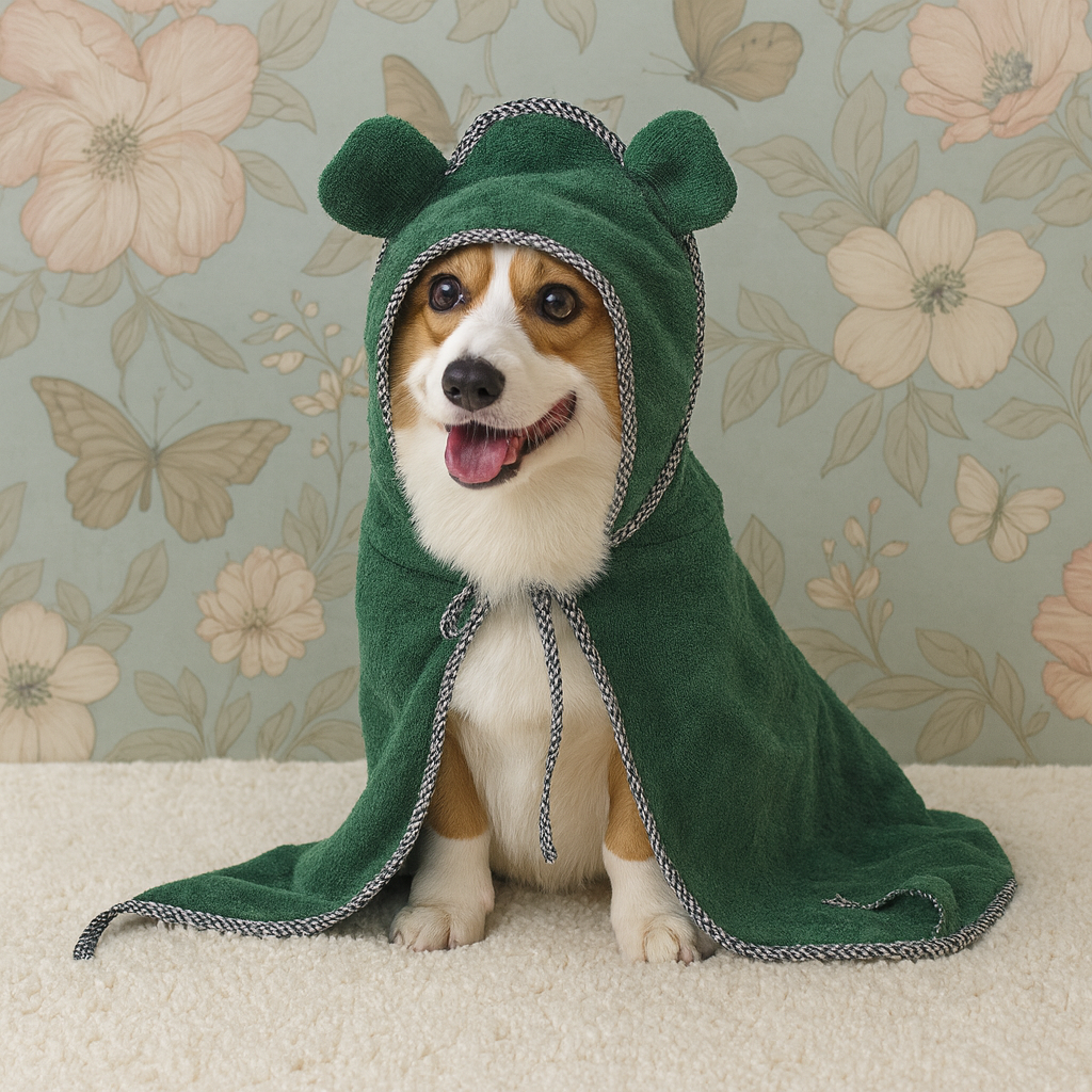 Ultra-Absorbent Microfiber Pet Towel Coat – Quick-Dry for Dogs & Cats