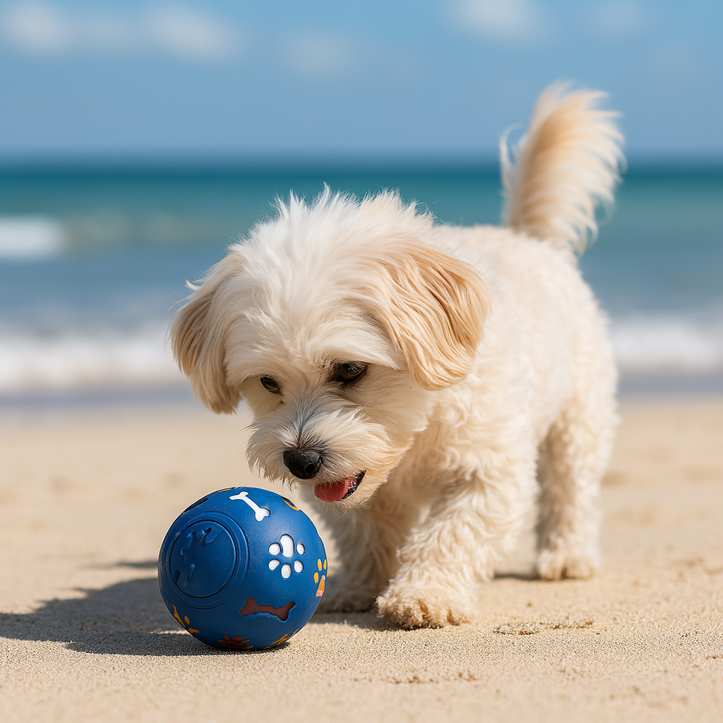 Durable Rubber Puzzle Treat Ball for Dogs – Interactive Leaking Dog Toy