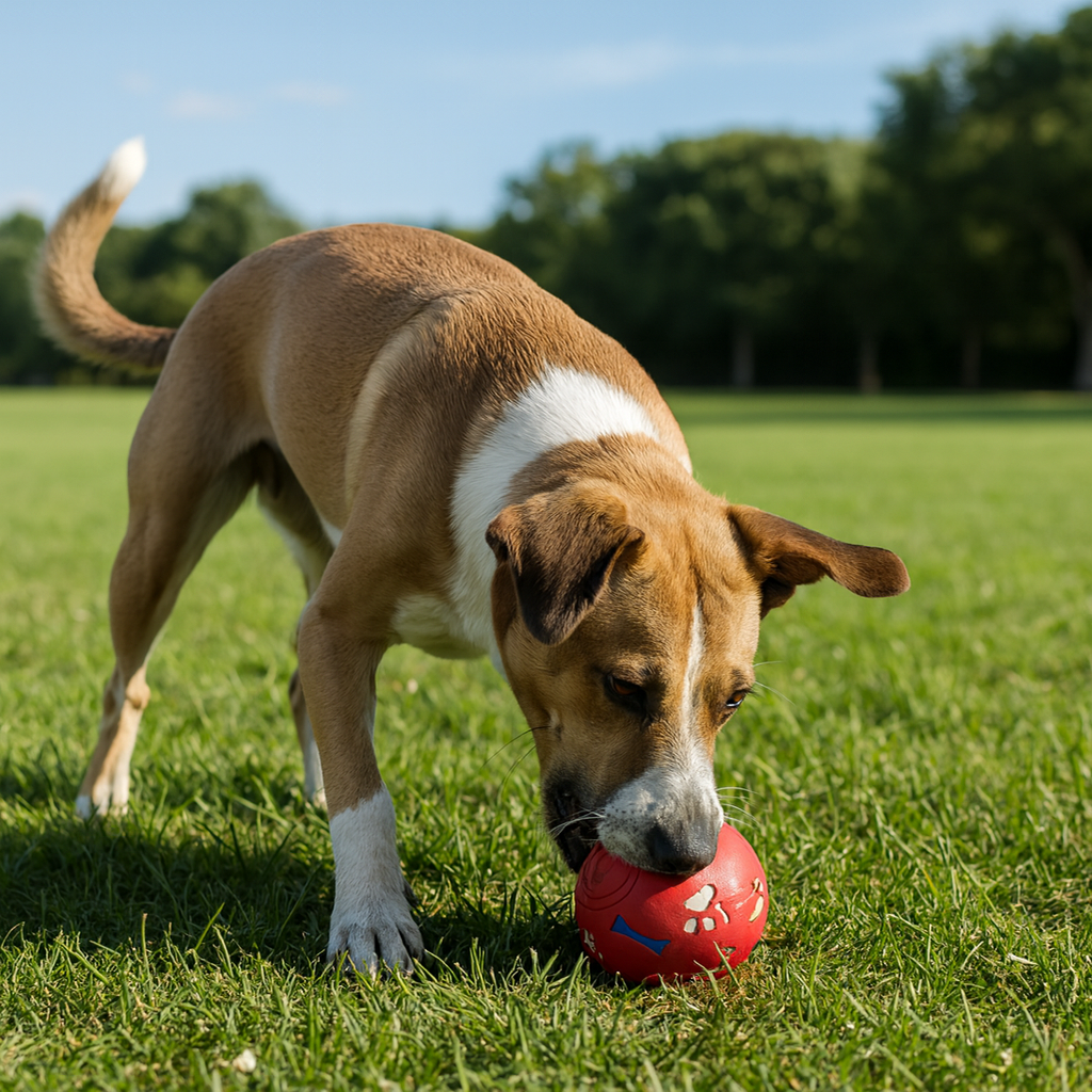 Durable Rubber Puzzle Treat Ball for Dogs – Interactive Leaking Dog Toy