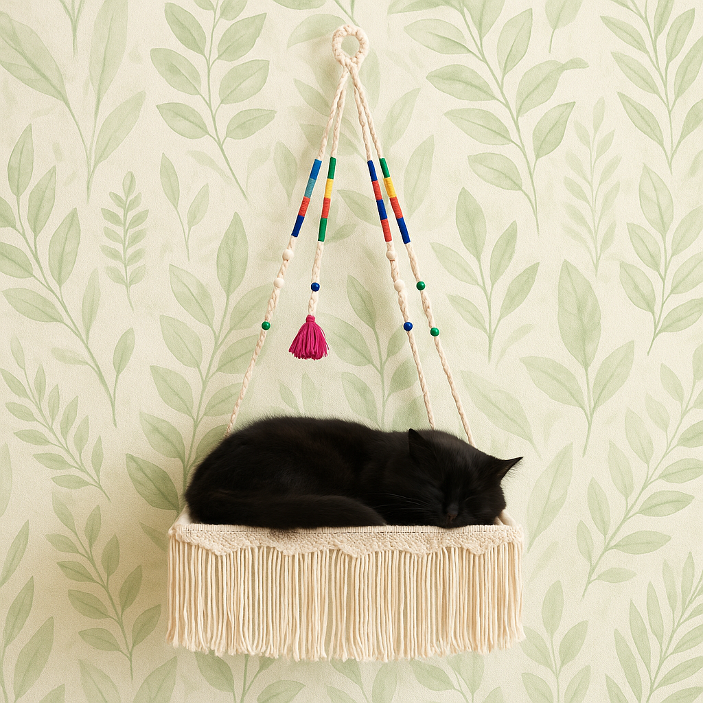 Lace Cotton Rope Swing Bed For Cats
