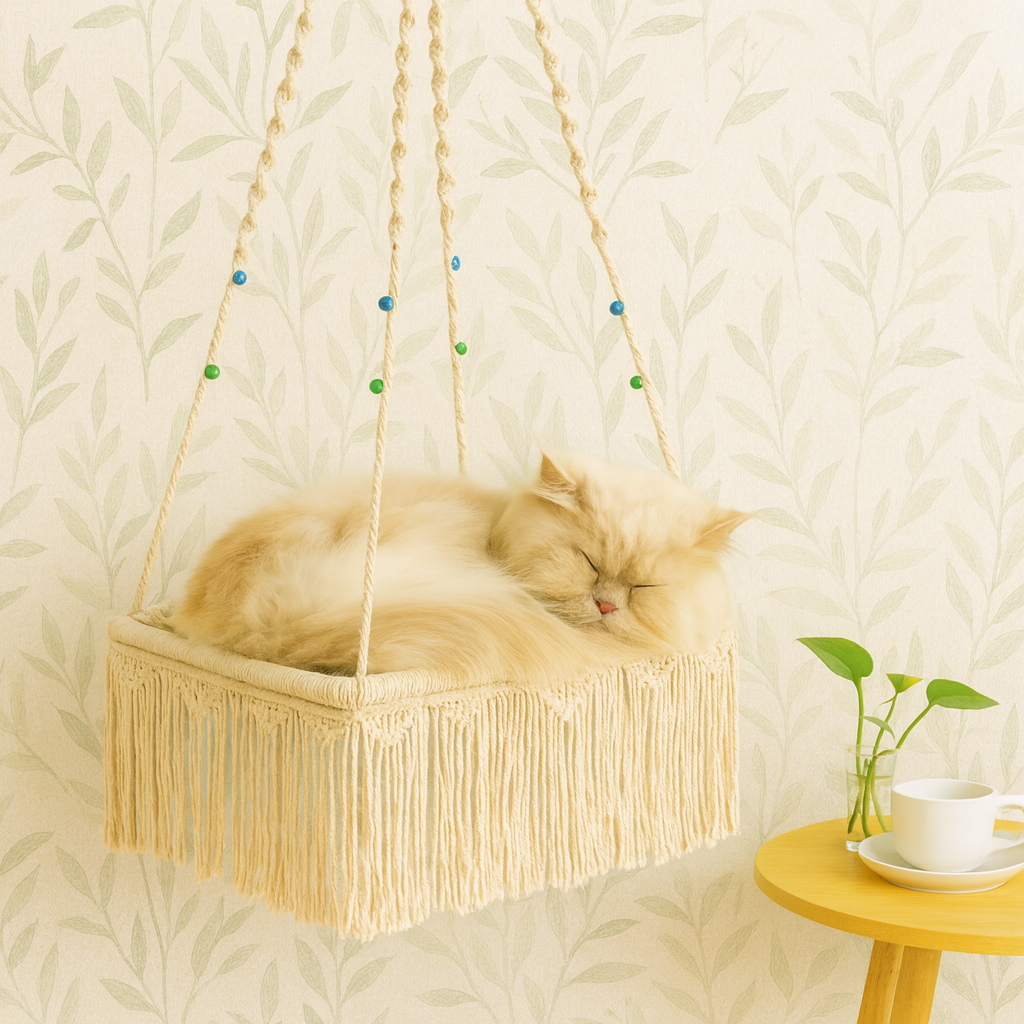 Lace Cotton Rope Swing Bed For Cats