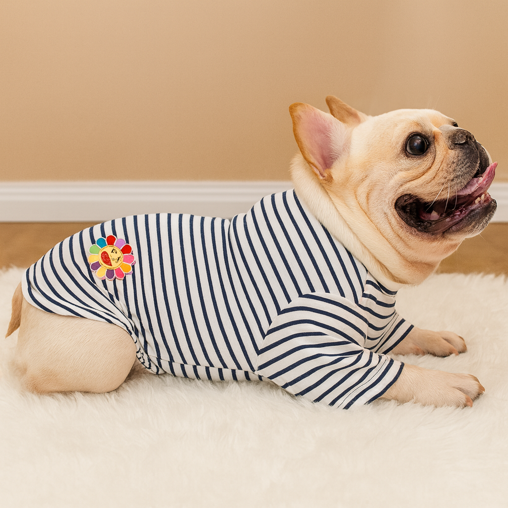 Striped Cozy Dog Pajamas – Soft & Stretchy Sleepwear for Sweet Dreams