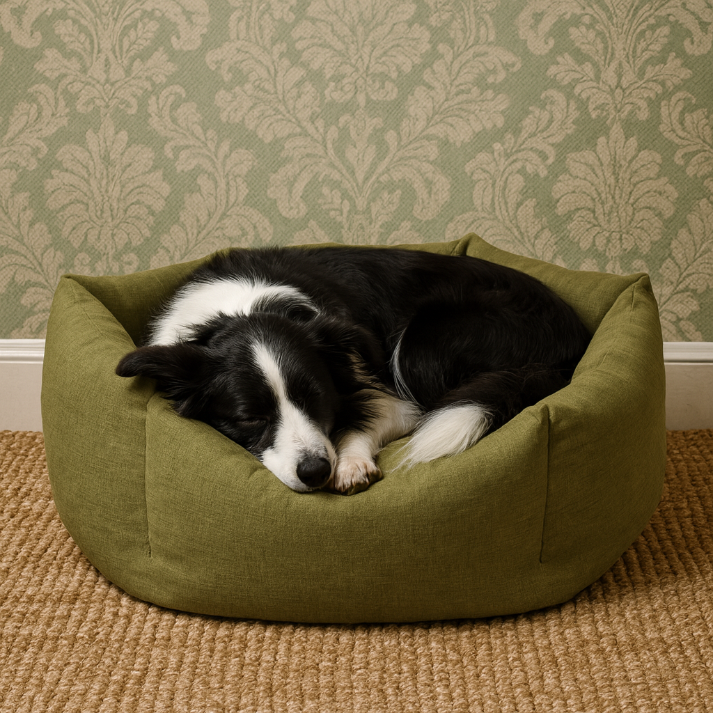 Luxury Linen Dog Bed – Comfort & Style