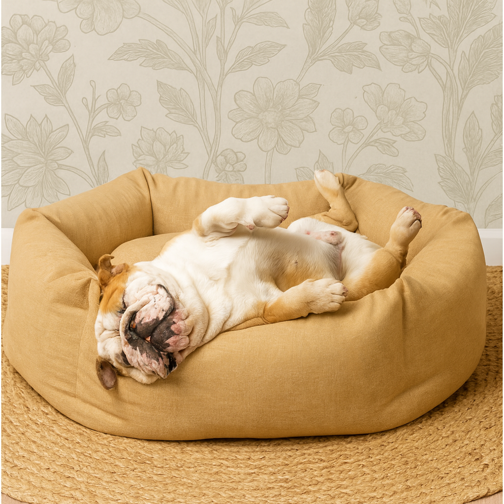 Luxury Linen Dog Bed – Comfort & Style