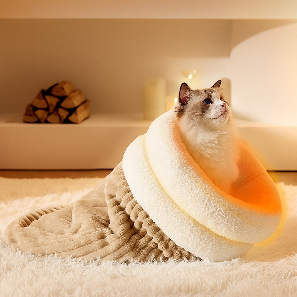 CozyCat™ Sleeping Bag – The Ultimate Snuggle Spot for Your Feline Frien