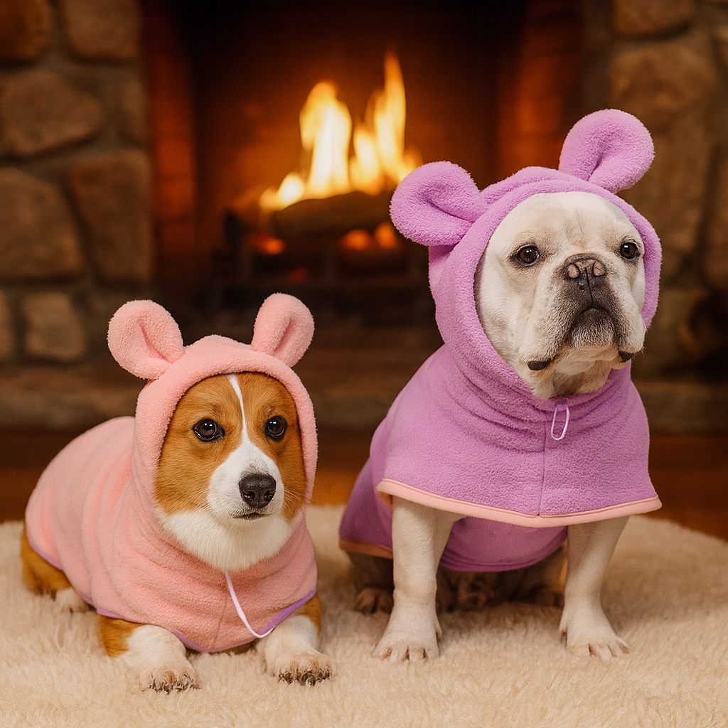 Fluffy Buddy Bathrobe – Cute, Cozy & Totally Boopable!