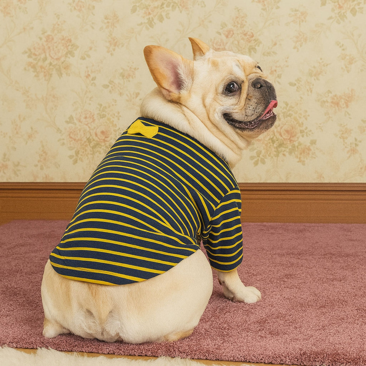 Striped Cozy Dog Pajamas – Soft & Stretchy Sleepwear for Sweet Dreams