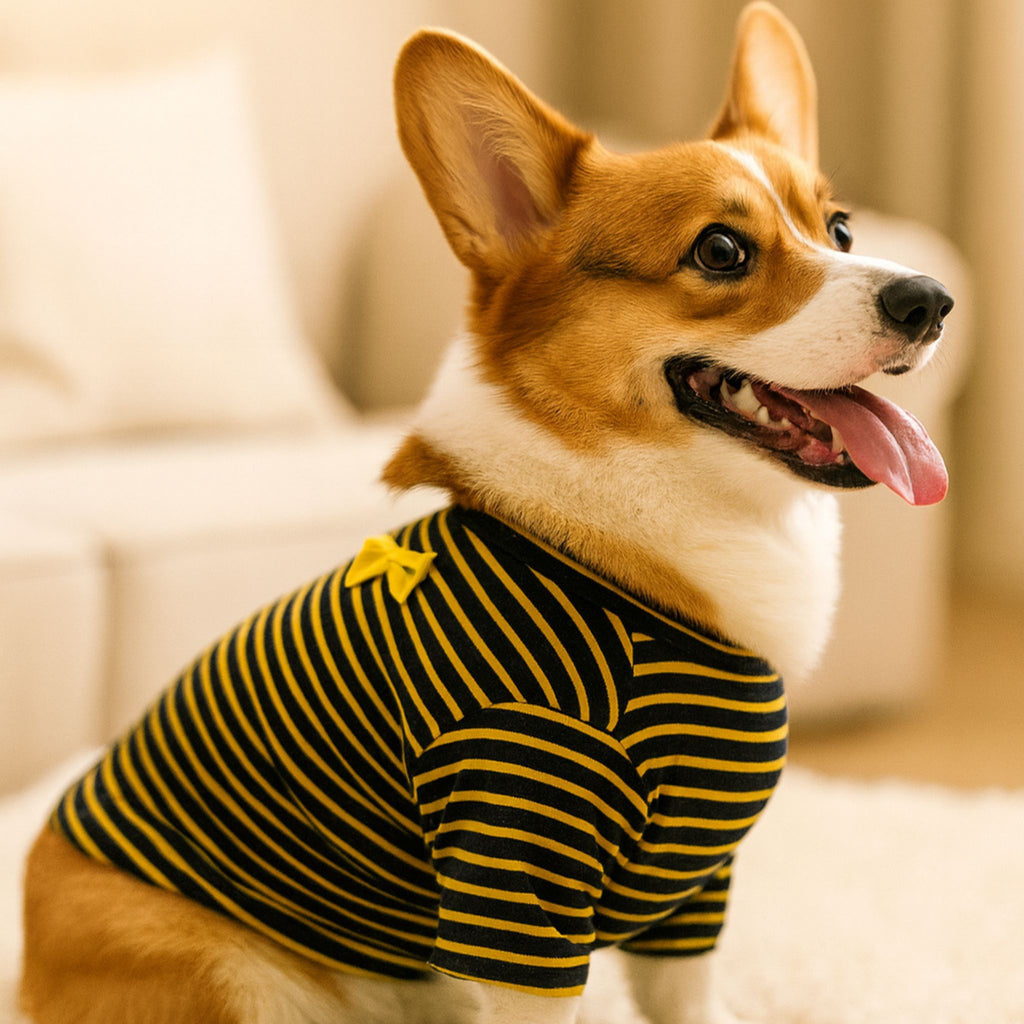 Striped Cozy Dog Pajamas – Soft & Stretchy Sleepwear for Sweet Dreams