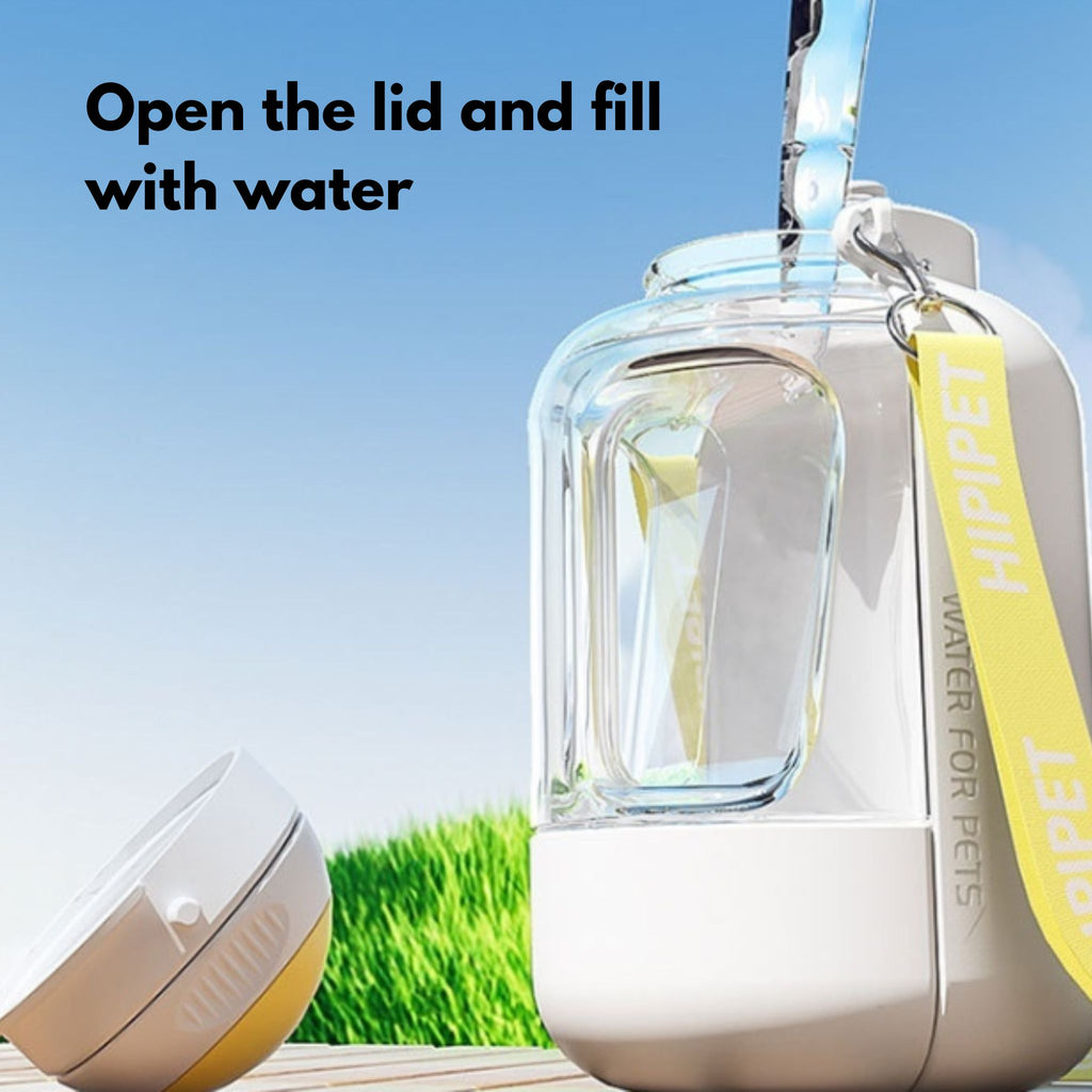2 In 1 Dog Large Capacity Pets Out Drinking Pot Cat Water Dispenser Portable Water Cup Water And Food Integrated Bowl Pet Products