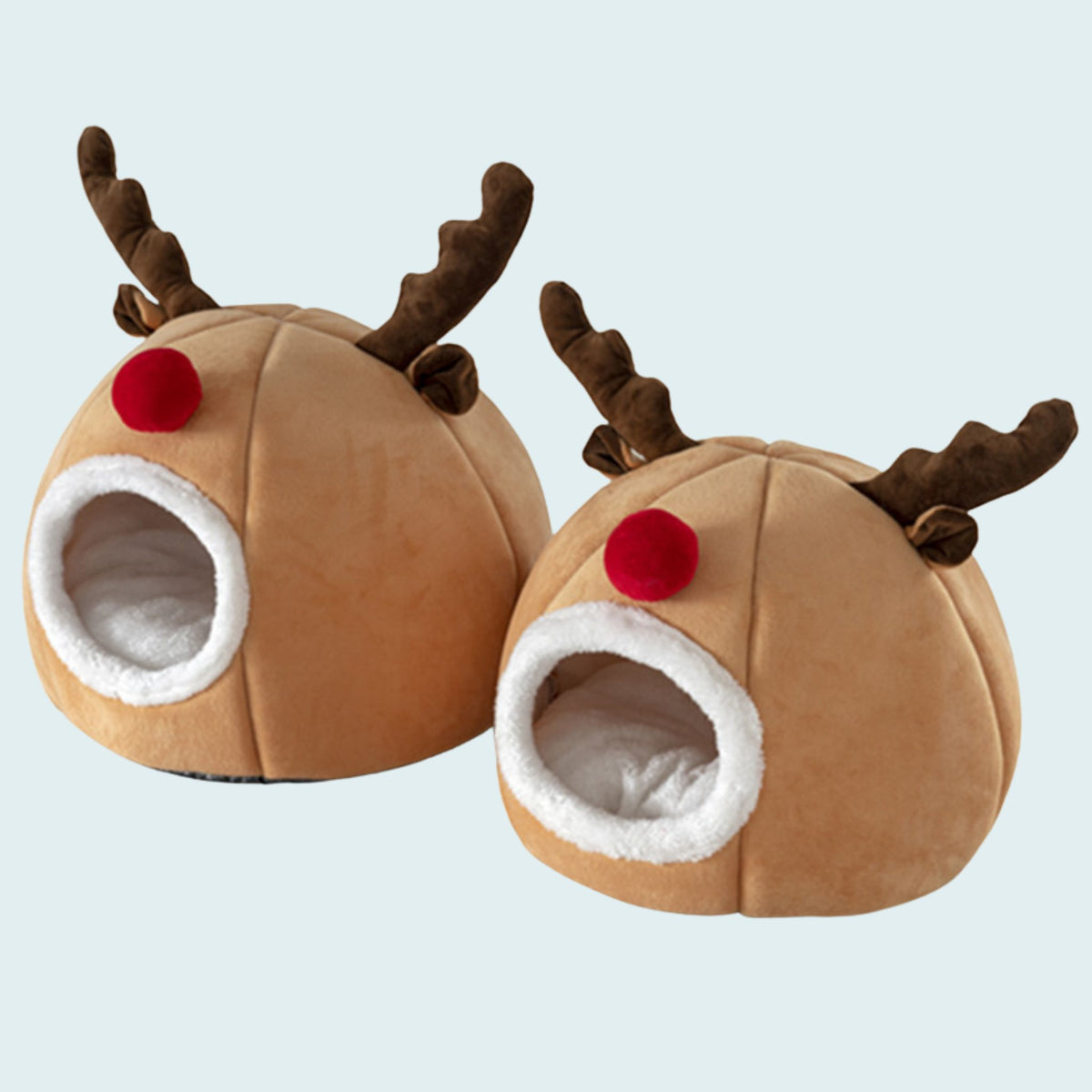 Christmas Reindeer Pet Tent | Cozy Cat Cave & Small Dog Bed