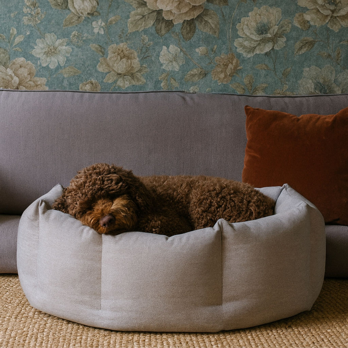 Luxury Linen Dog Bed – Comfort & Style
