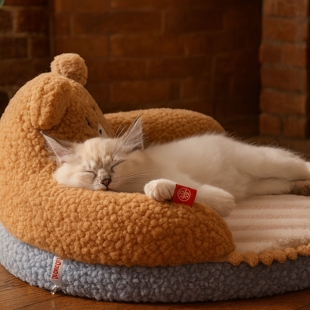 Cozy Winter Pet Sleeping Nest – Soft Hug Bed for Cats & Dogs