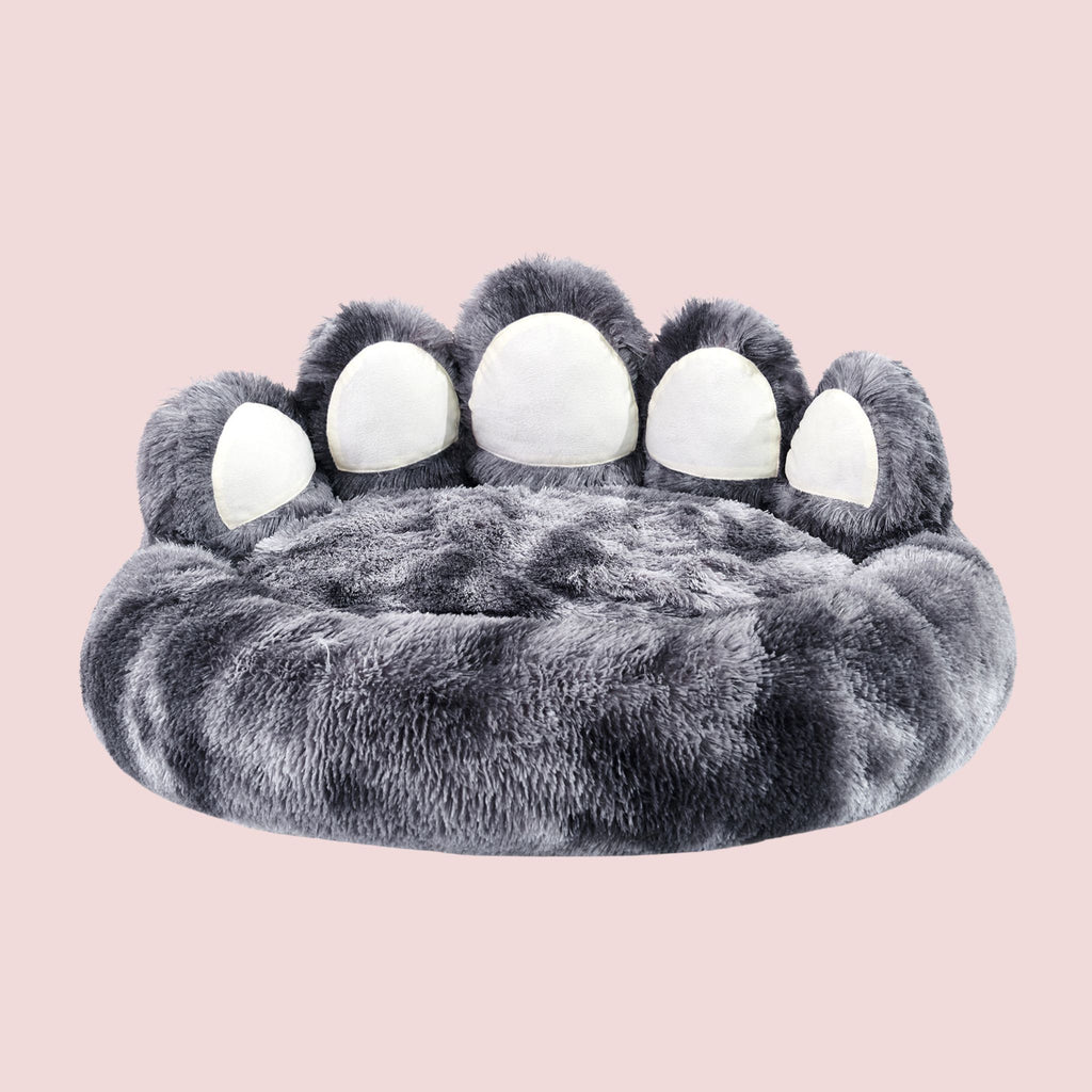Pawfect Plush Pet Bed – Ultra-Soft Paw Pad Design for Cozy Naps