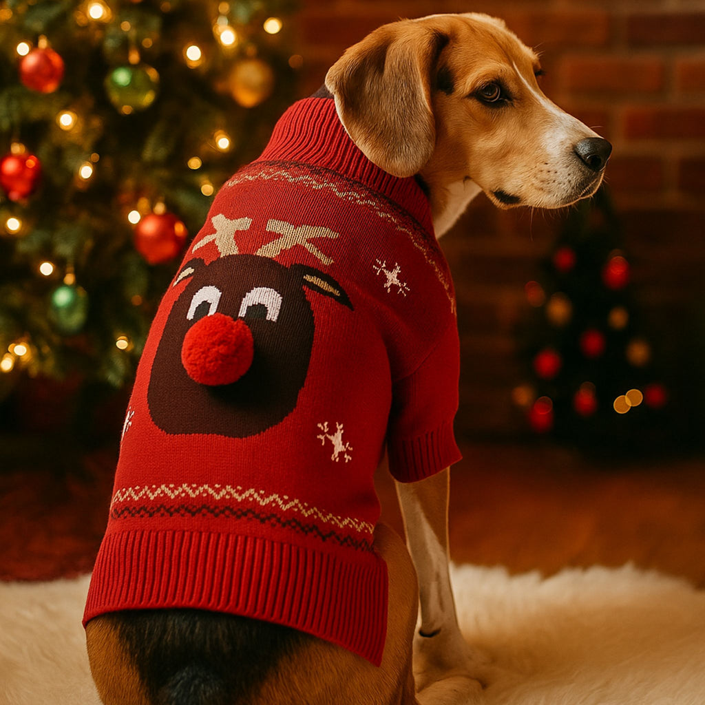 Padded Winter Christmas Dog Sweater
