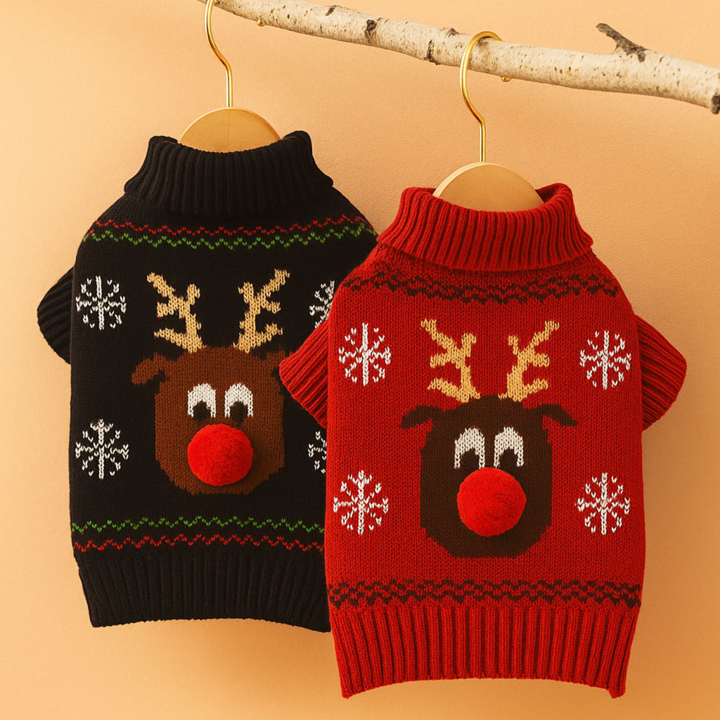 Padded Winter Christmas Dog Sweater