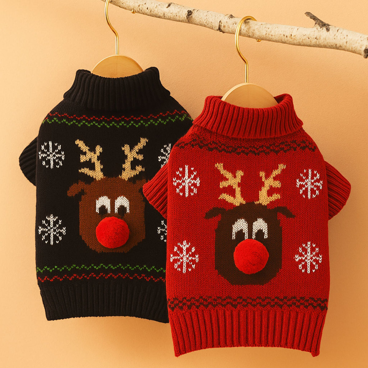 Padded Winter Christmas Dog Sweater
