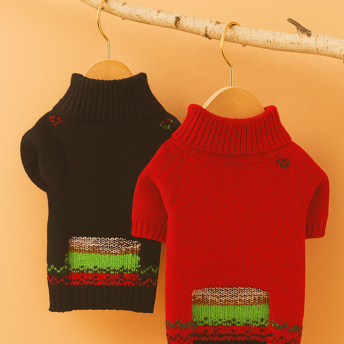 Padded Winter Christmas Dog Sweater
