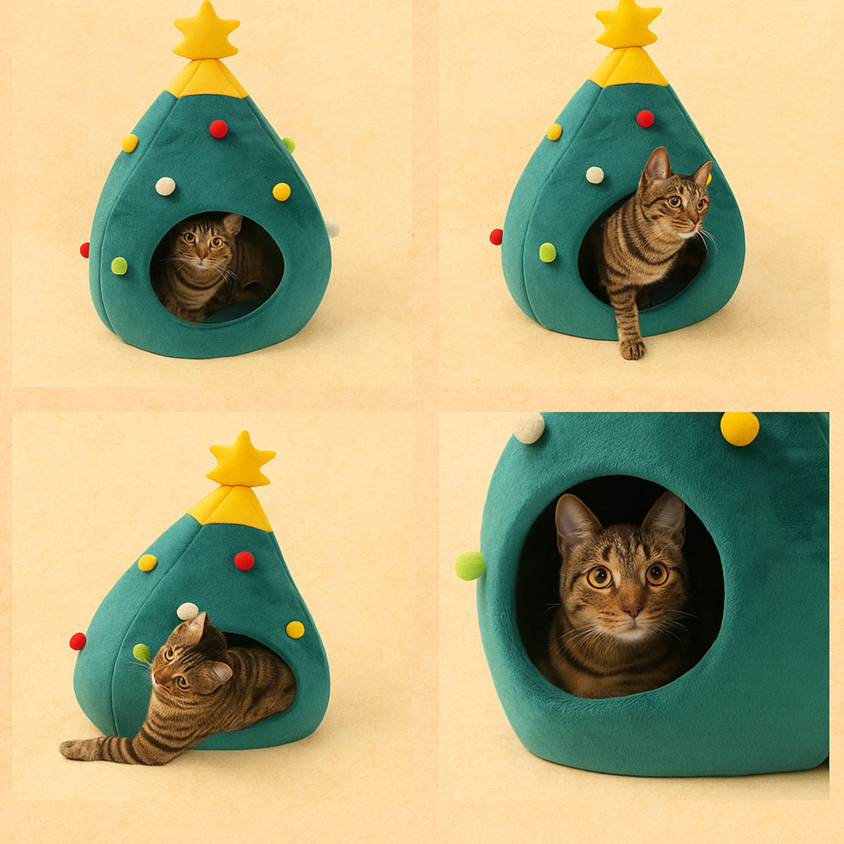 Christmas Tree Cat Bed 🎄