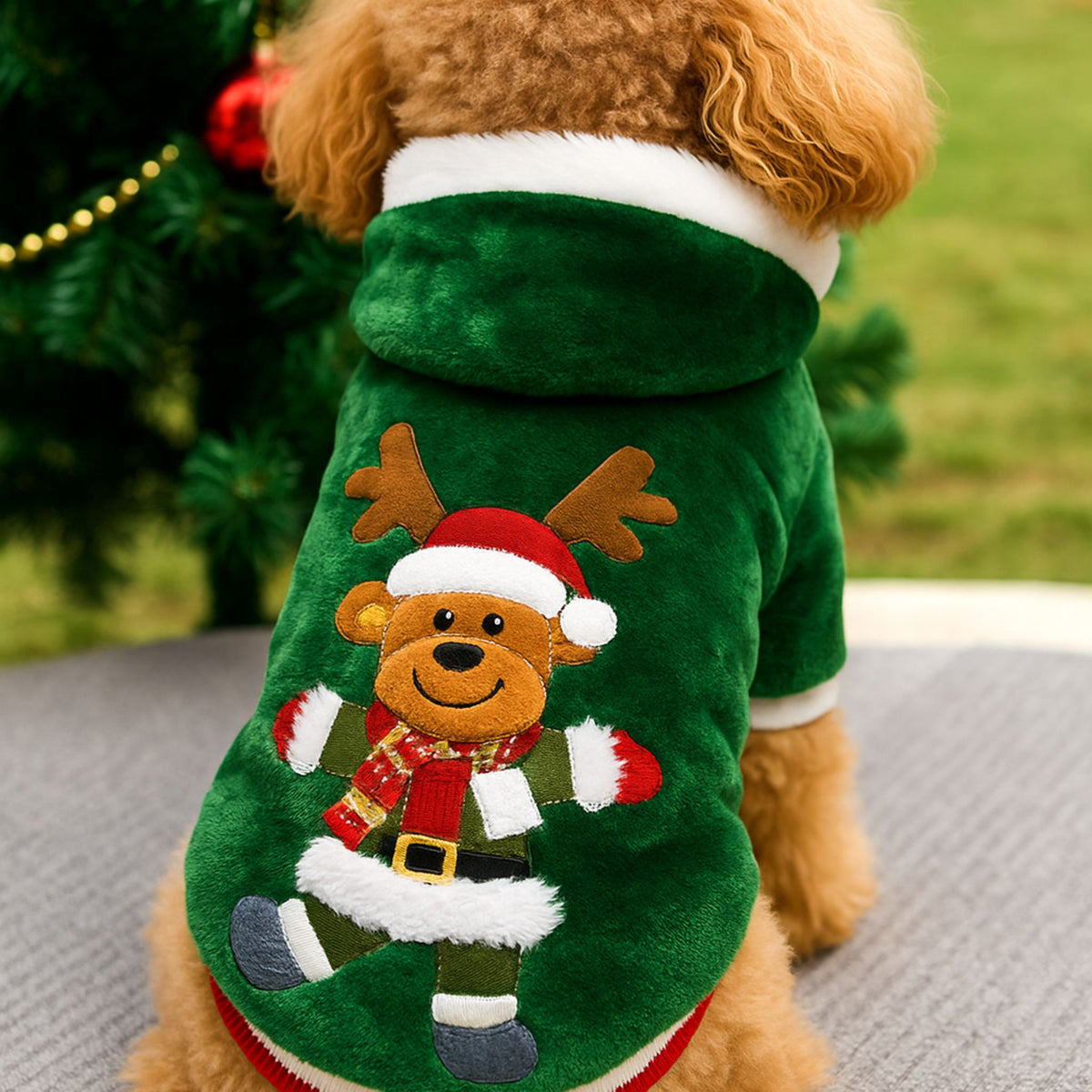 Flannel Christmas Hoodie for Small & Medium Pets