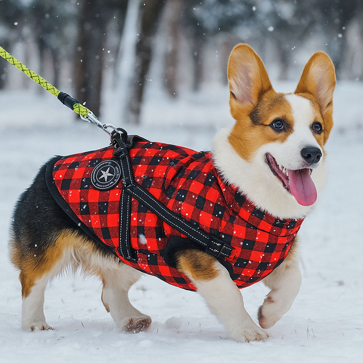 Christmas Waterproof Reflective Winter Dog Jacket