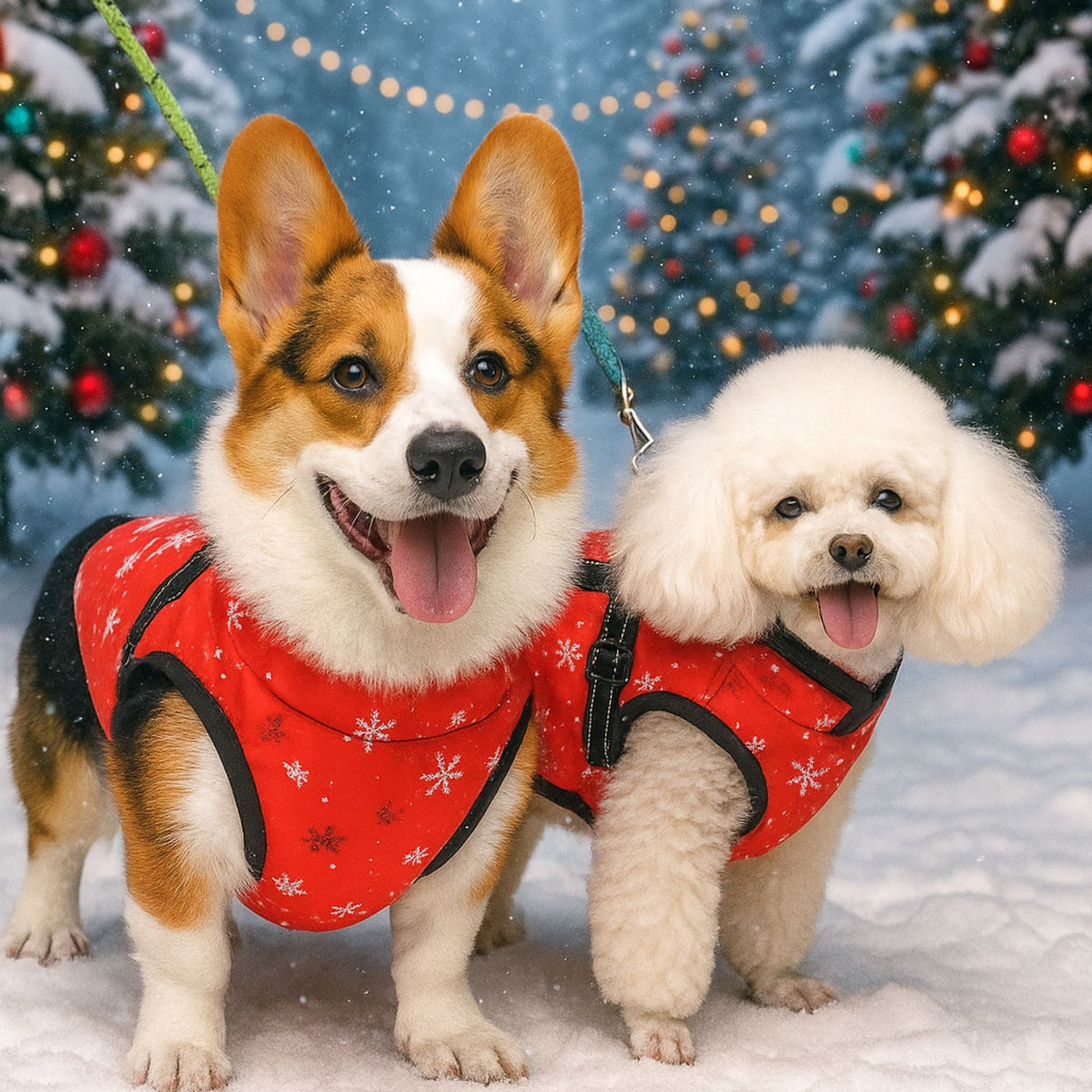 Christmas Waterproof Reflective Winter Dog Jacket