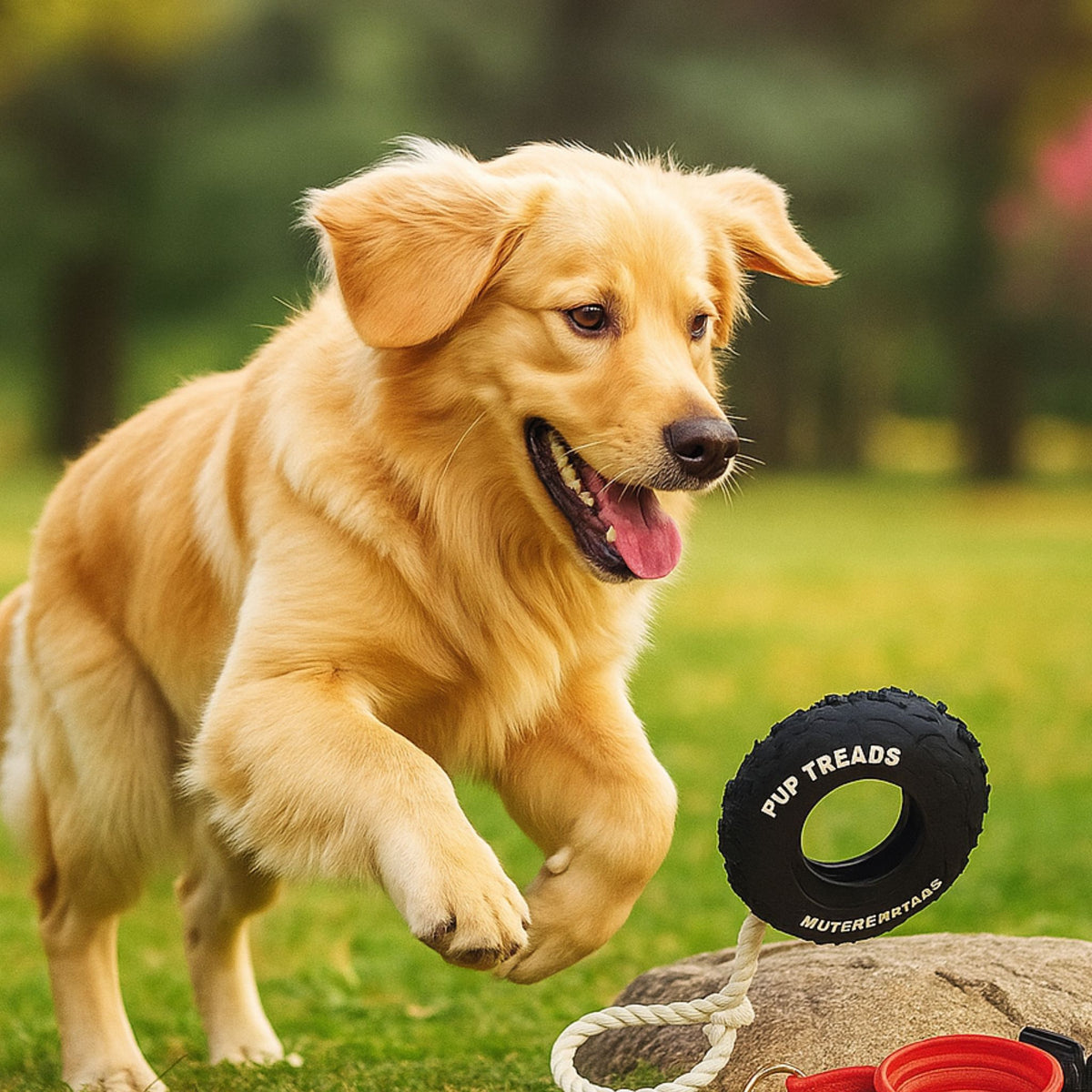 Natural Rubber Tire Toy for Dogs – Non-Toxic, Durable & Treat-Dispensing