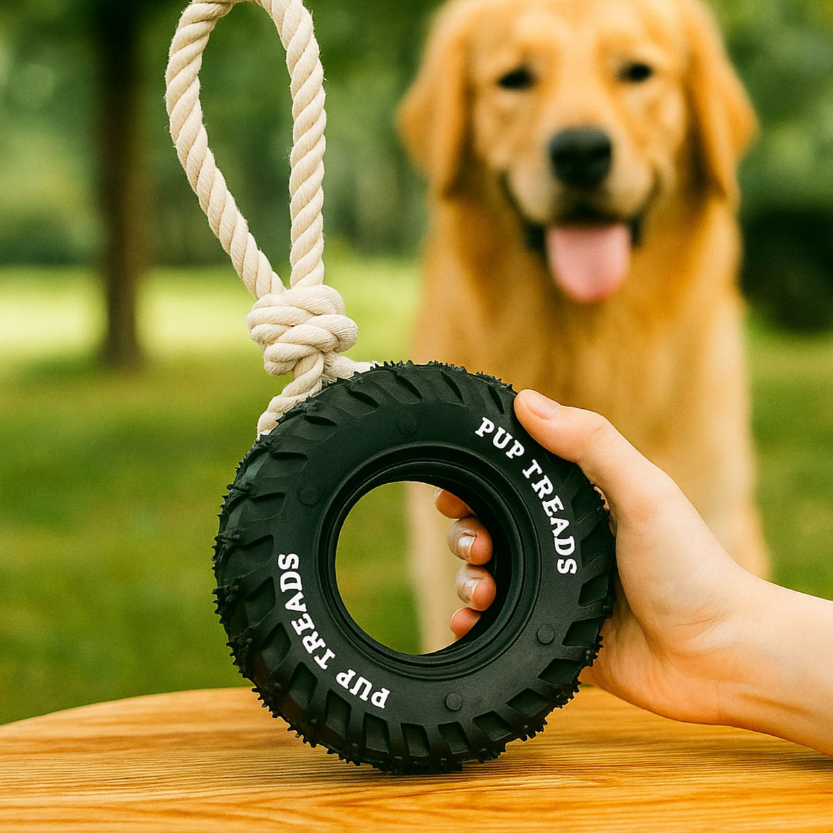 Natural Rubber Tire Toy for Dogs – Non-Toxic, Durable & Treat-Dispensing