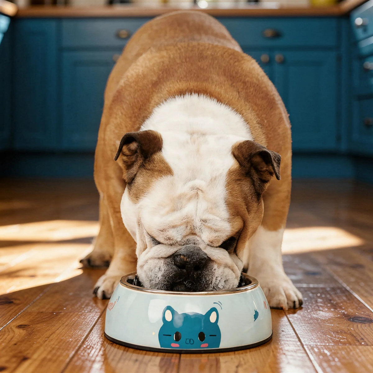 Non-Slip Pet Bowl – Cute Melamine Design + Stainless Steel Insert