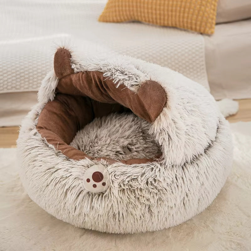 Snuggle Pup & Kitty Plush Bed