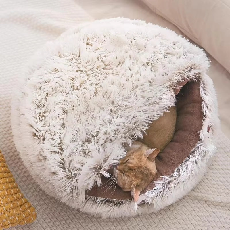 Snuggle Pup & Kitty Plush Bed
