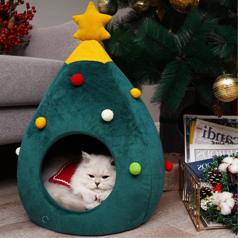 Christmas Tree Cat Bed 🎄