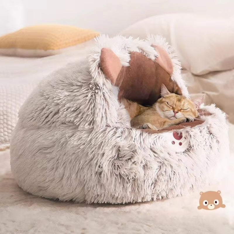 Snuggle Pup & Kitty Plush Bed